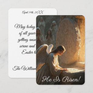 Tarjeta Ángel Anunciando Imagen de Resurrección Saludos