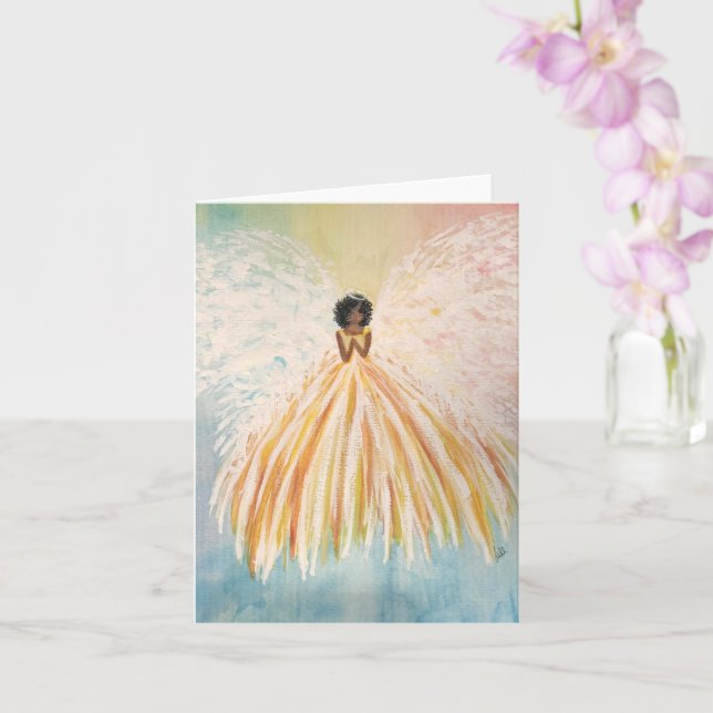 Tarjeta Angel Bright Blank (Orquídea)