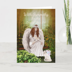 Tarjeta Angel cat por la pérdida de tu Mascota