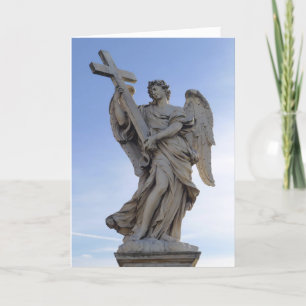 Tarjeta Ángel con la Cruz, Roma, Italia -