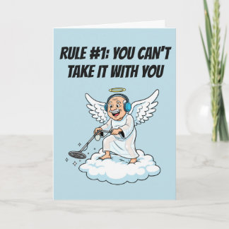 Tarjeta Ángel de detección de metal Cumpleaños chiste ciel