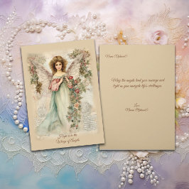 Tarjeta Ángel de estilo vintage Serene Design