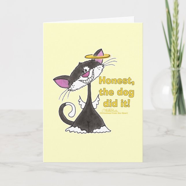 Tarjeta Angel de gatos (Anverso)