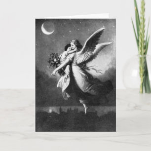 Tarjeta Ángel de guarda en la noche