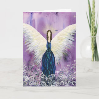Tarjeta Ángel de guarda púrpura