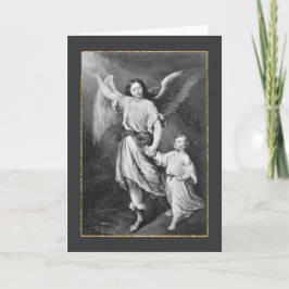 Tarjeta Ángel De Guardia Y Niño