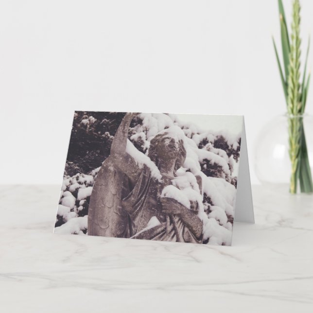 Tarjeta Ángel de invierno (Anverso)