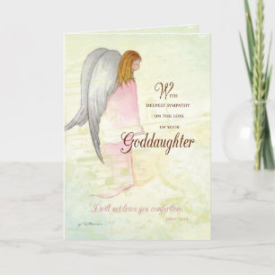 Tarjeta Ángel de la condolencia de la ahijada