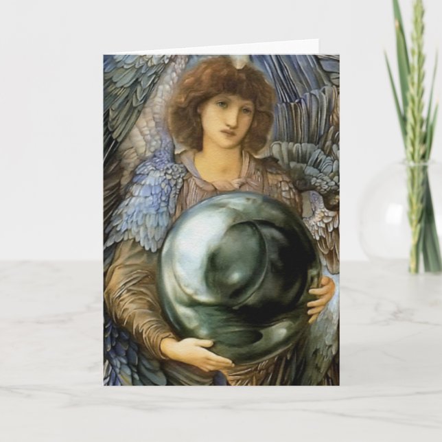 Tarjeta Ángel de la Creación por William Burne-Jones (Anverso)