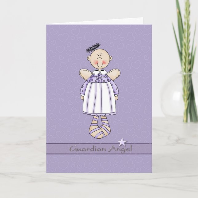 Tarjeta Ángel de la guarda para paciente con cáncer (Anverso)