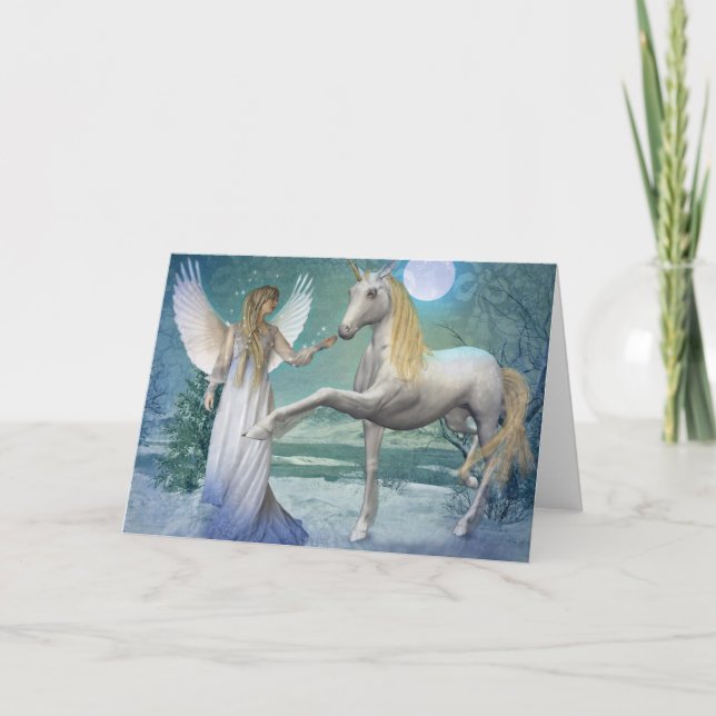 Tarjeta Ángel de la nieve (tarjeta) (Anverso)