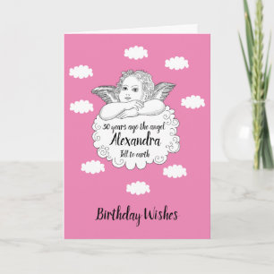 Tarjeta Ángel de la Nube Cristiana Feliz 30 cumpleaños Ros