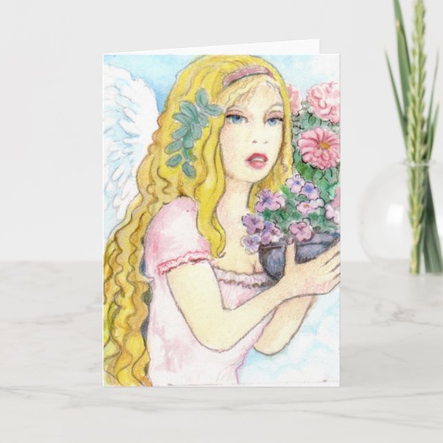 Tarjeta Ángel de la primavera (Anverso)