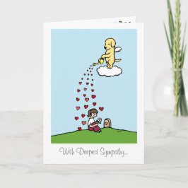 Tarjeta Ángel de labrador amarillo con amor