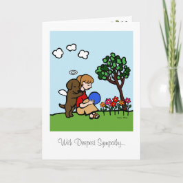 Tarjeta Ángel de Labrador del chocolate con amor