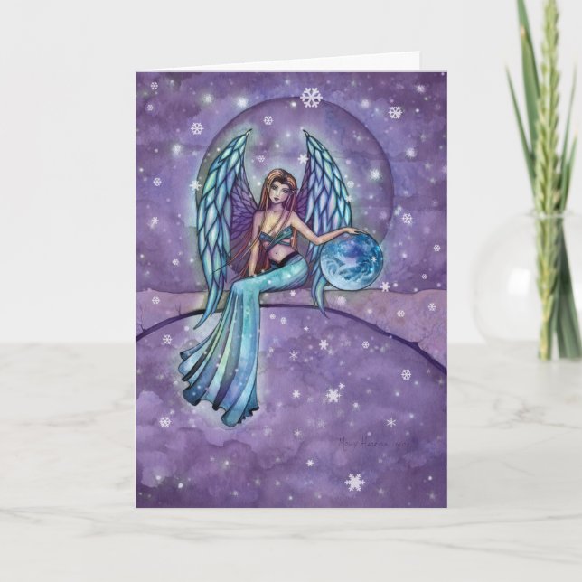 Tarjeta Angel de navidad 'Paz en la Tierra' (Anverso)