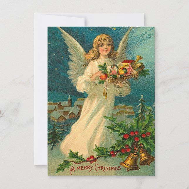 Tarjeta Angel de navidades (Anverso)