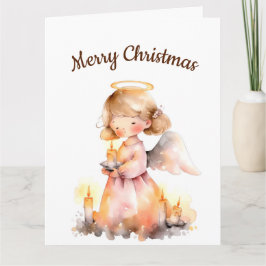 Tarjeta Ángel de Navidades con citas para bendición de ale