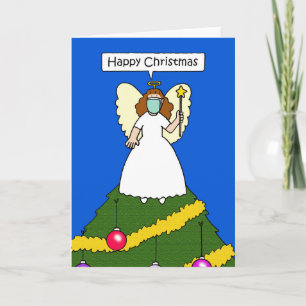 Tarjeta "Ángel de Navidades felices 19 en frente"