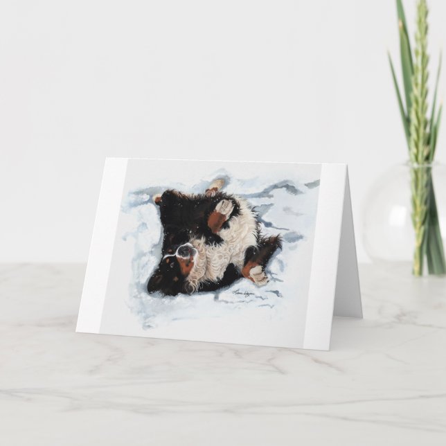 Tarjeta Ángel de nieve (Anverso)