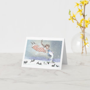 Tarjeta Ángel de nieve