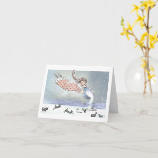 Tarjeta Ángel de nieve