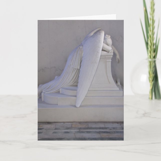 Tarjeta Ángel de nunca llorar sola (vista lateral) (Anverso)