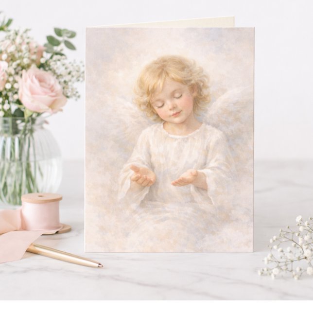 Tarjeta Ángel de Rendición Acuarela en Blanco (Subido por el creador)