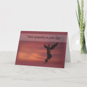 Tarjeta Ángel de simpatía Atardecer, Religioso