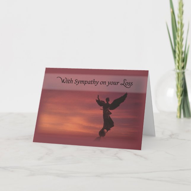 Tarjeta Ángel de simpatía Atardecer, Religioso (Anverso)