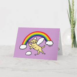 Tarjeta Ángel del Amarillo Labrador Guardian Gracias