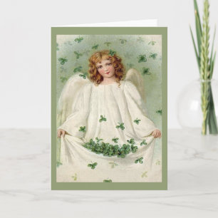 Tarjeta Ángel del día de St Patrick del irlandés del