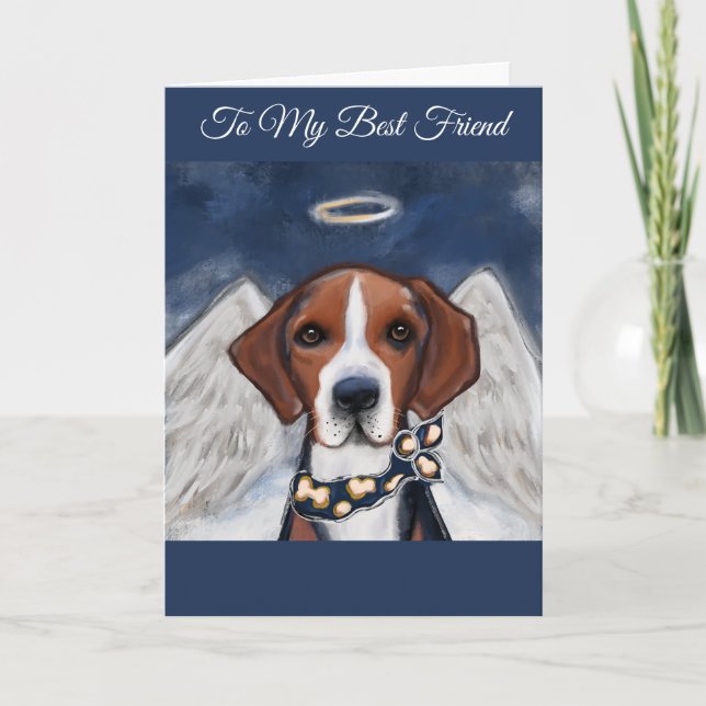 Tarjeta Angel del Foxhound Americano (Anverso)