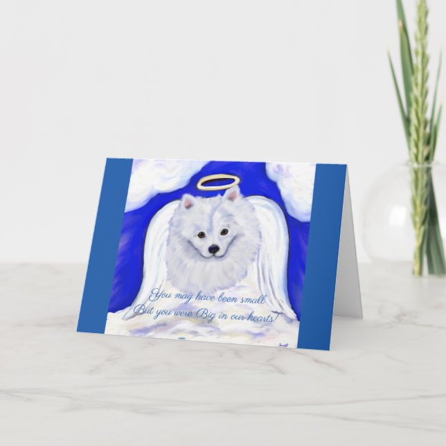 Tarjeta Ángel del perro esquimal americano (Anverso)