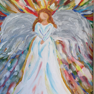 Tarjeta Ángel en blanco