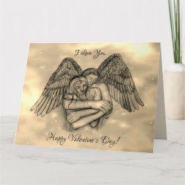 Tarjeta Angel Eros enamorado , te amo , San Valentín