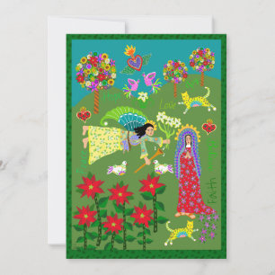 Tarjeta Angel Gabriel y la Anunciación de la Virgen María