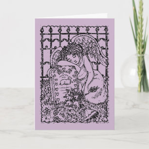 TARJETA ÁNGEL GUARDIANO, CEMENTERIO, SÍNTOMA MÁS PROFUNDA