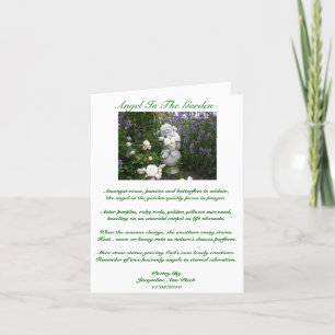 Tarjeta Angel In The Garden Greeting Card