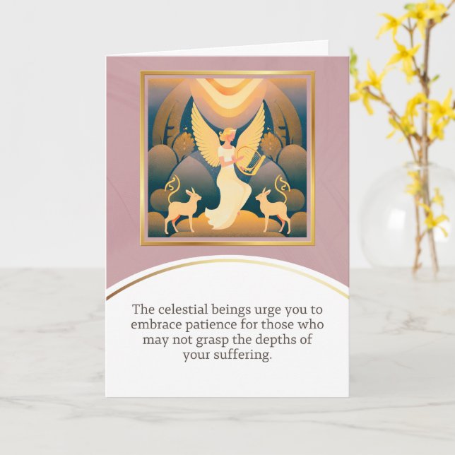 Tarjeta angel message egypt  happy birthday (flor amarilla)