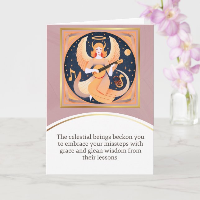 Tarjeta angel message egypt  happy birthday (Orquídea)