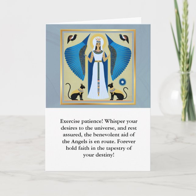 Tarjeta angel message egypt  happy birthday (Anverso)