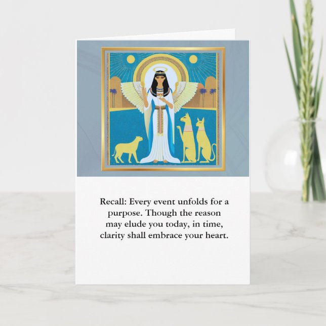 Tarjeta angel message egypt  happy birthday (Anverso)