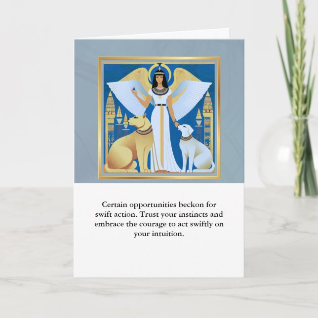 Tarjeta angel message egypt  happy birthday (Anverso)
