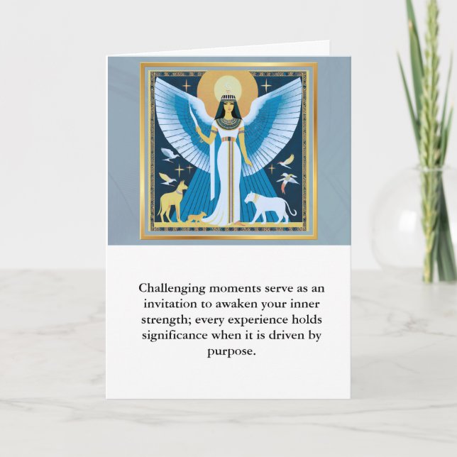 Tarjeta angel message egypt  happy birthday (Anverso)