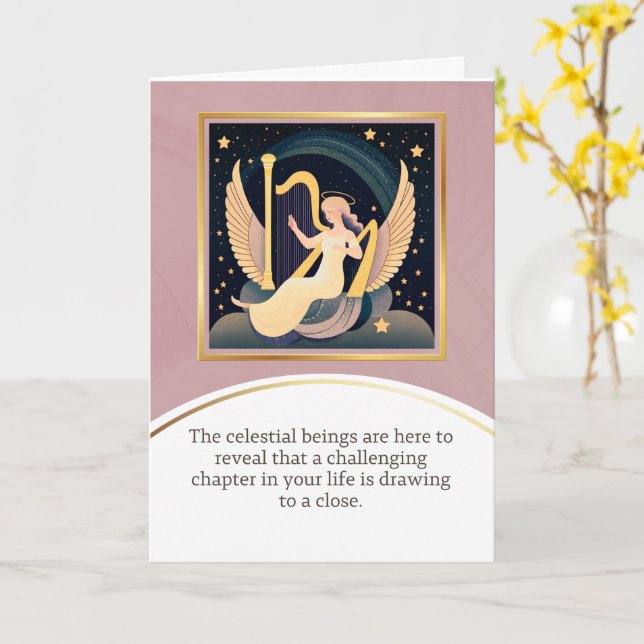 Tarjeta angel message egypt  happy birthday (flor amarilla)