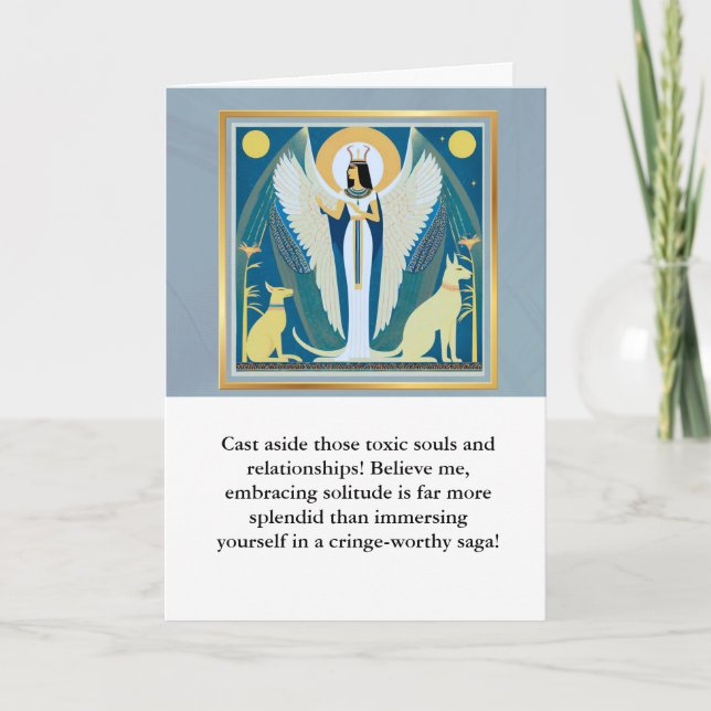 Tarjeta angel message egypt  happy birthday (Anverso)