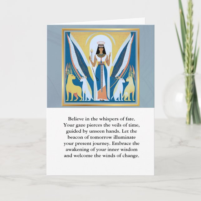 Tarjeta angel message egypt  happy birthday (Anverso)