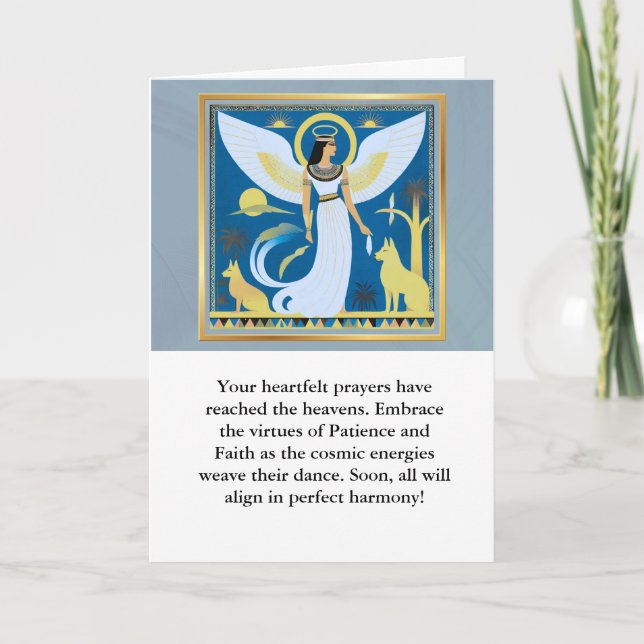 Tarjeta angel message egypt  happy birthday (Anverso)