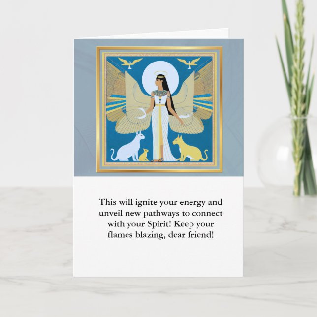 Tarjeta angel message egypt  happy birthday (Anverso)